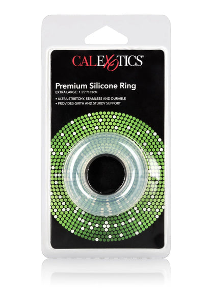 CalExotics siliconen ring in verpakking met groene mozaïekillustratie en zwarte kern