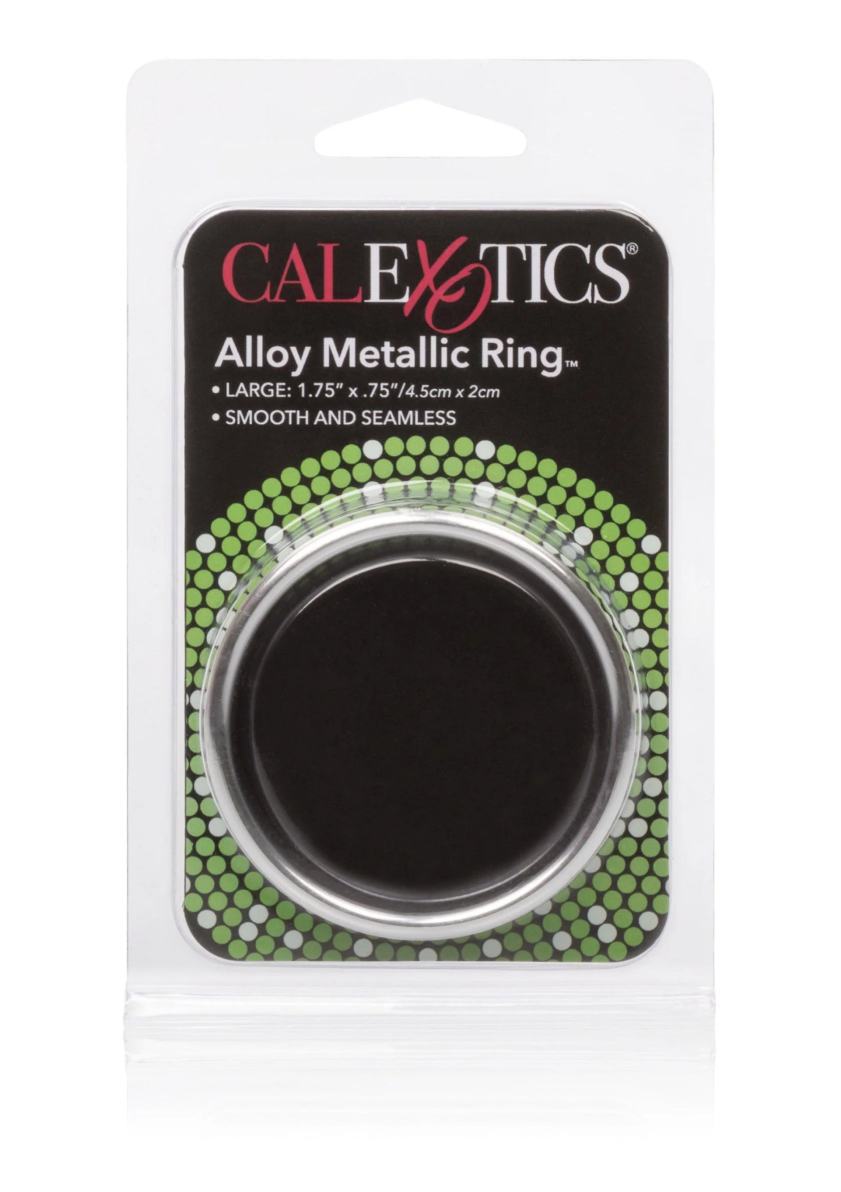CalExotics Alloy Metallic Ring in blisterverpakking, large; glad en zilverkleurig
