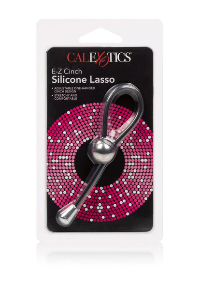 CalExotics E-Z Cinch lasso cockring in blisterverpakking met verstelbare siliconen ring