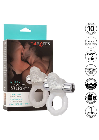 Beste vandaag nog: Nubby Lover's Delight vibratong cockring by CalExotics - bij Happytoys