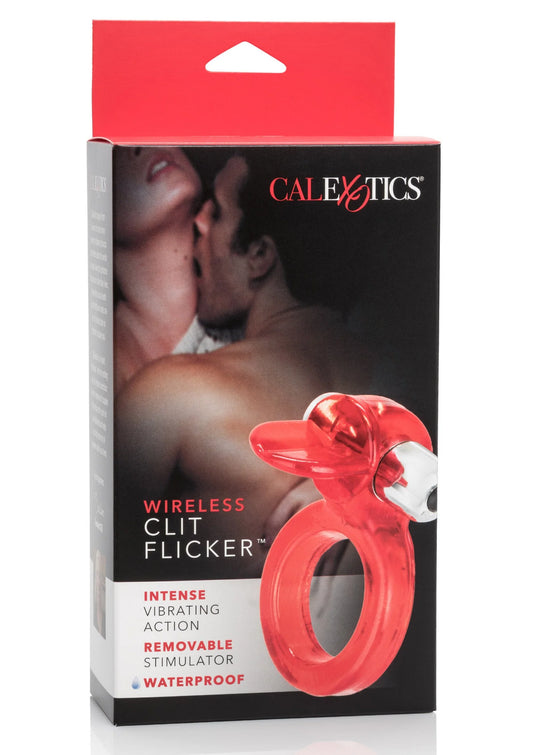 CalExotics verpakking van draadloze clit flikker cockring met clitorisstimulatie
