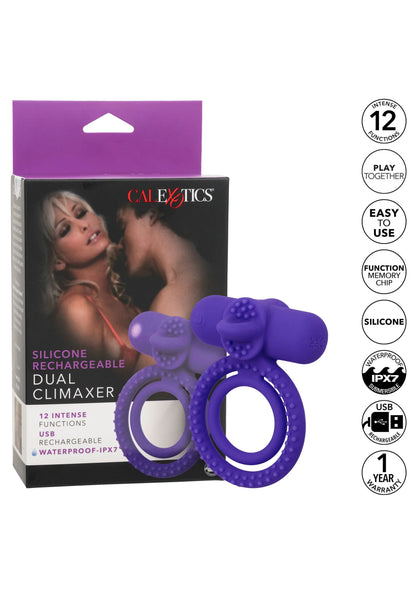 Bestel: Rechargeable Dual Climaxer by CalExotics - bij Happytoys: de erotische sex webshop | liever Happy dan Easy ⭐⭐⭐⭐⭐