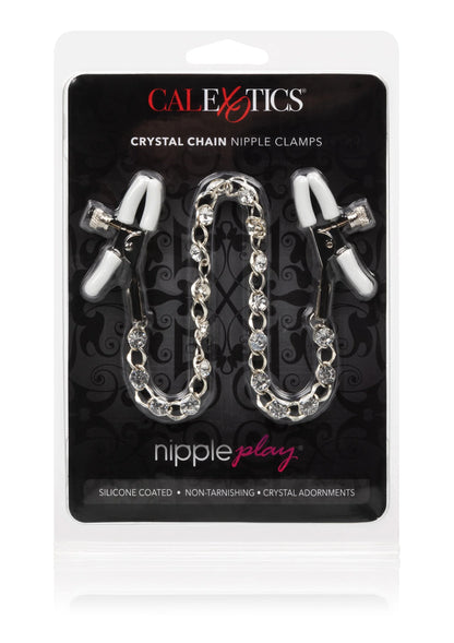 CalExotics verpakking met kristallen ketting tepelklemmen, kristallen ornamenten, siliconen gecoat