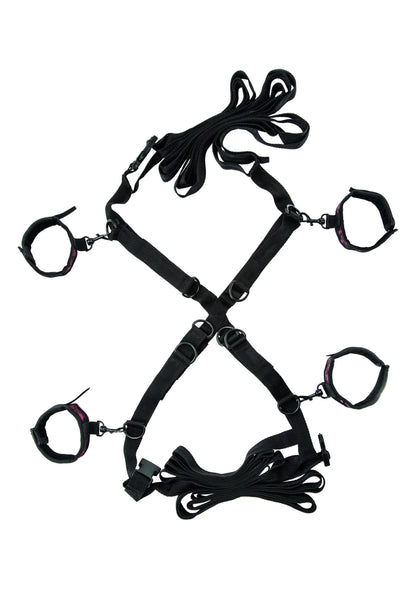 Beste vandaag nog: Scandal Over the Bed Cross by CalExotics - bij Happytoys - Default Title - 13021 - BLACK
