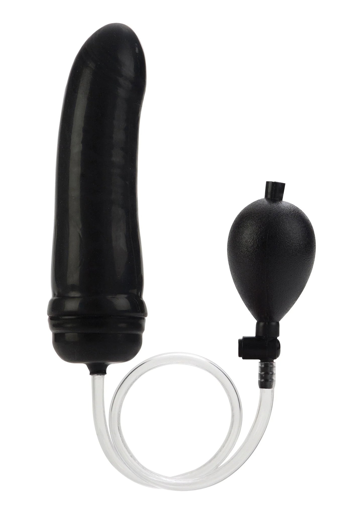 Zwarte inflatabele billenplug met opblaasballon en transparante slang