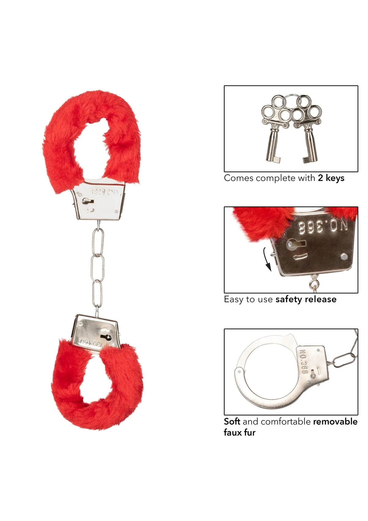 Bestel: Playful Furry Cuffs by CalExotics - bij Happytoys.nl, happytoys.be, Happytoys.ae: erotische sex webshop | liever Happy dan Easy ⭐⭐⭐⭐⭐