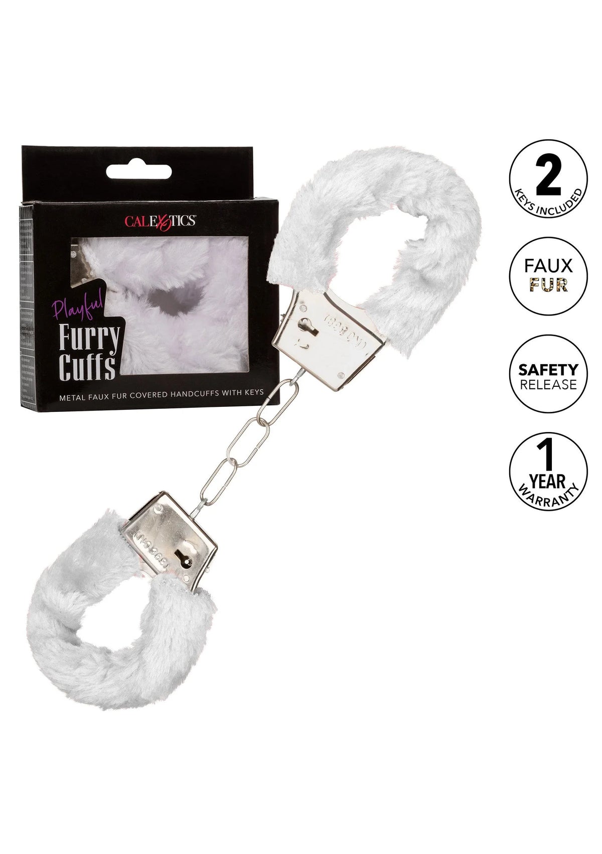 Bestel: Playful Furry Cuffs by CalExotics - bij Happytoys.nl, happytoys.be, Happytoys.ae: erotische sex webshop | liever Happy dan Easy ⭐⭐⭐⭐⭐