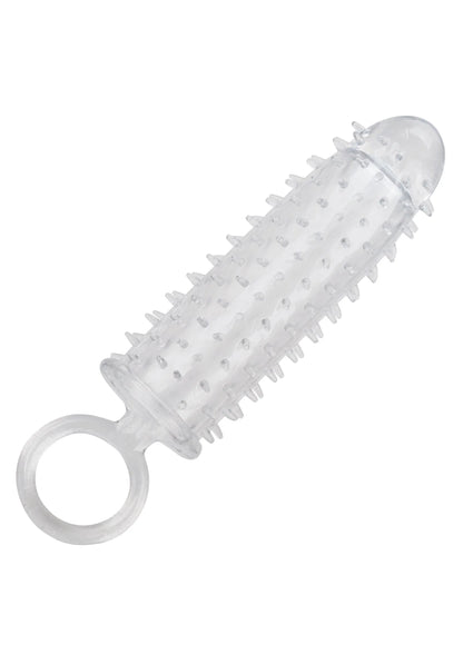 Transparante textuurhuls met nopjes en ribbels, met ring