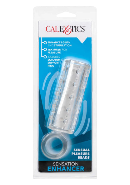 CalExotics Sensation Enhancer verpakking met transparante siliconen noppenring
