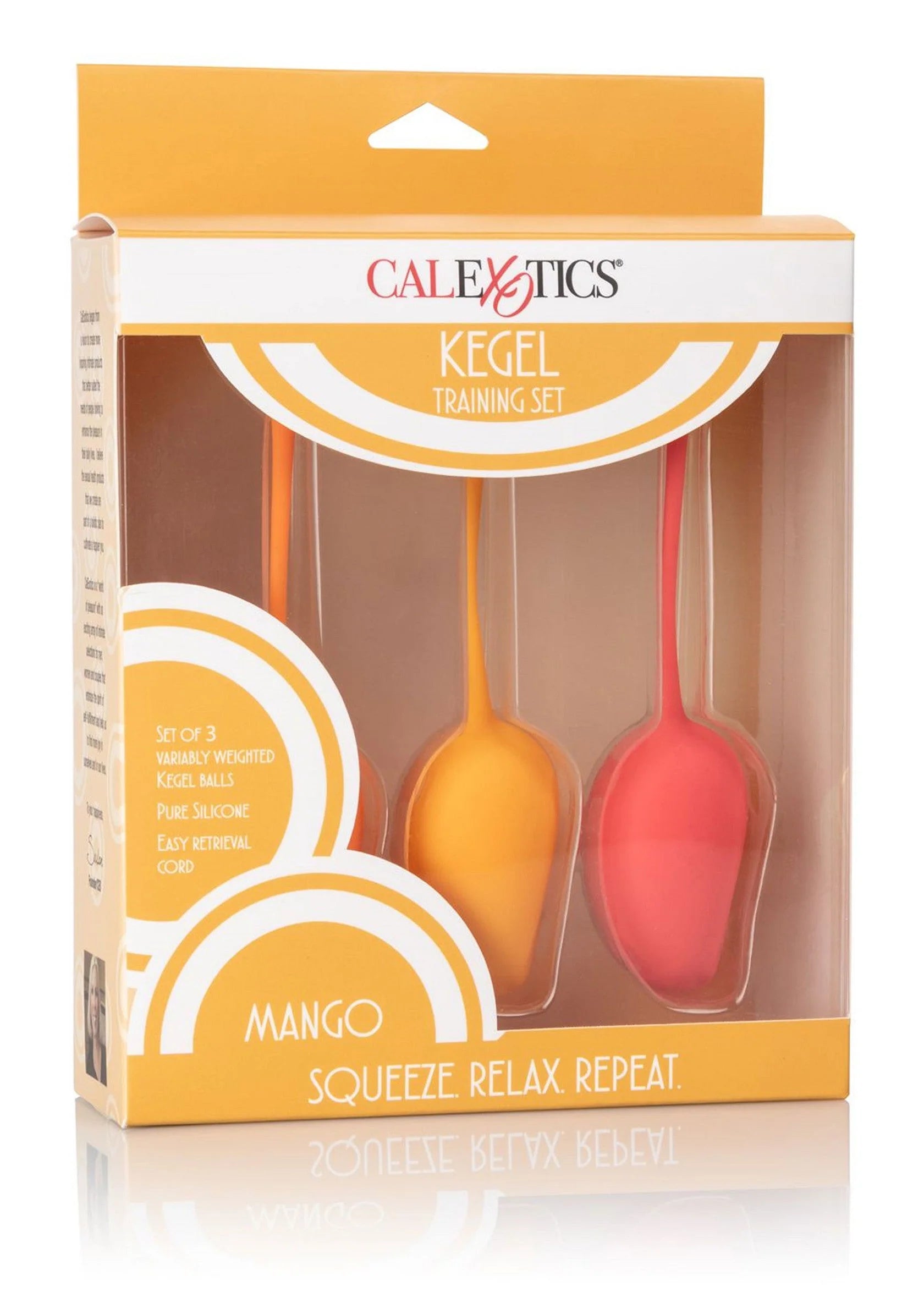 Bestel: Kegel Training Set Mango by CalExotics - bij Happytoys: de erotische sex webshop | liever Happy dan Easy ⭐⭐⭐⭐⭐
