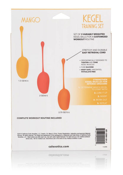 Bestel: Kegel Training Set Mango by CalExotics - bij Happytoys: de erotische sex webshop | liever Happy dan Easy ⭐⭐⭐⭐⭐
