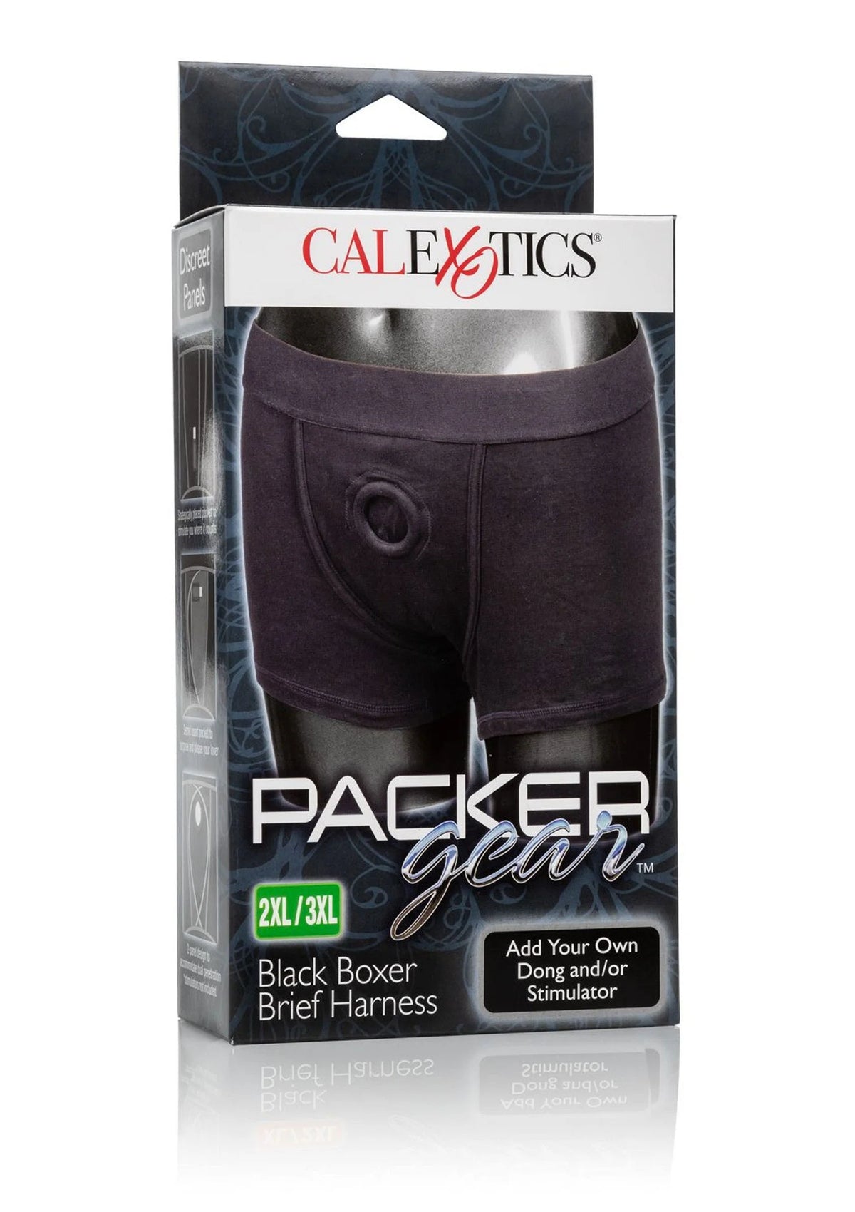CalExotics Packer Gear boxer slip-harnas verpakking, zwart, 2XL/3XL
