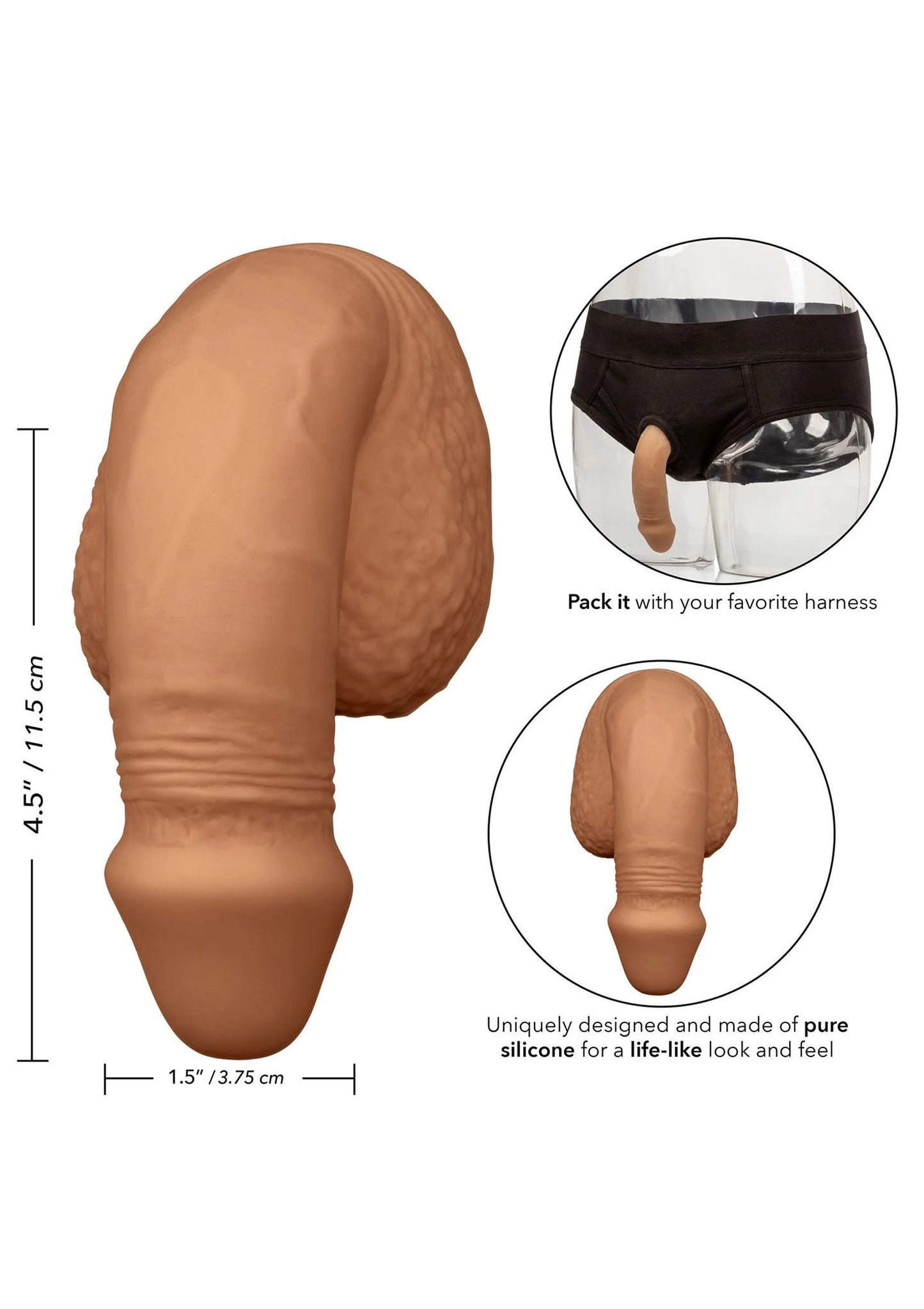 5 Zoll Silikon-Packing-Penis von CalExotics