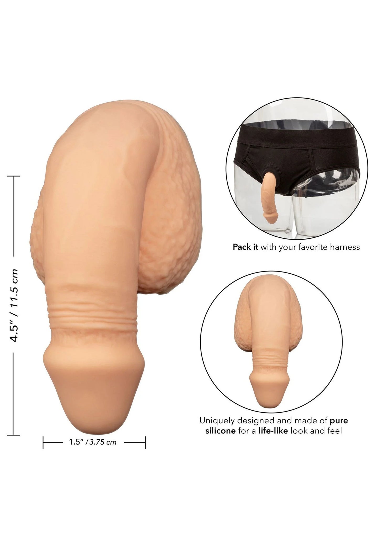 5 Zoll Silikon-Packing-Penis von CalExotics