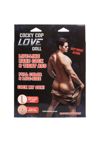 Bestel: Cocky Cop Love Doll Masturbator & Dildo by CalExotics - bij Happytoys: de erotische sex webshop | liever Happy dan Easy ⭐⭐⭐⭐⭐
