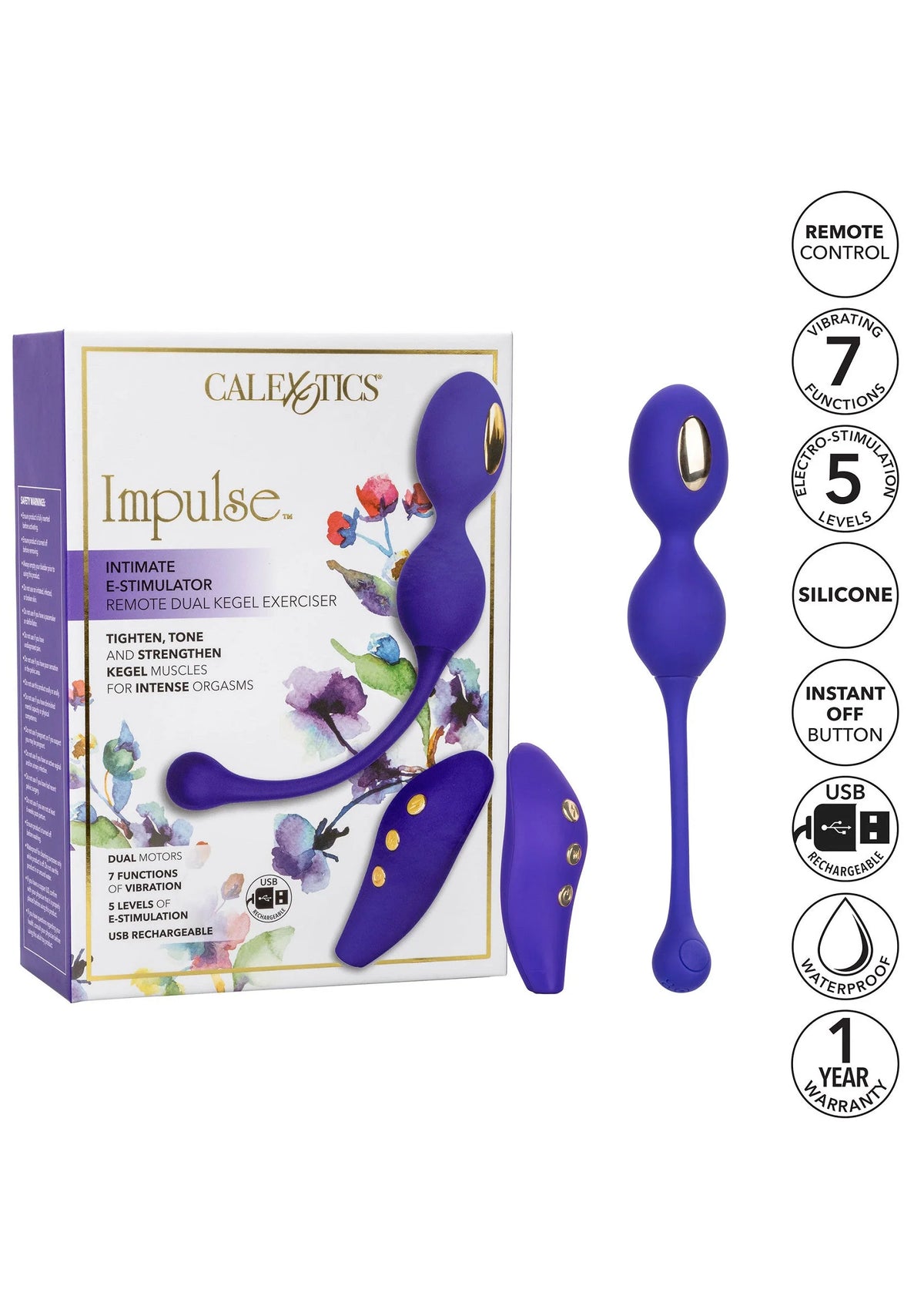 Bestel: Impulse Intimate E - Stimulator Remote Dual Kegel Exerciser by CalExotics - bij Happytoys: de erotische sex webshop | liever Happy dan Easy ⭐⭐⭐⭐⭐