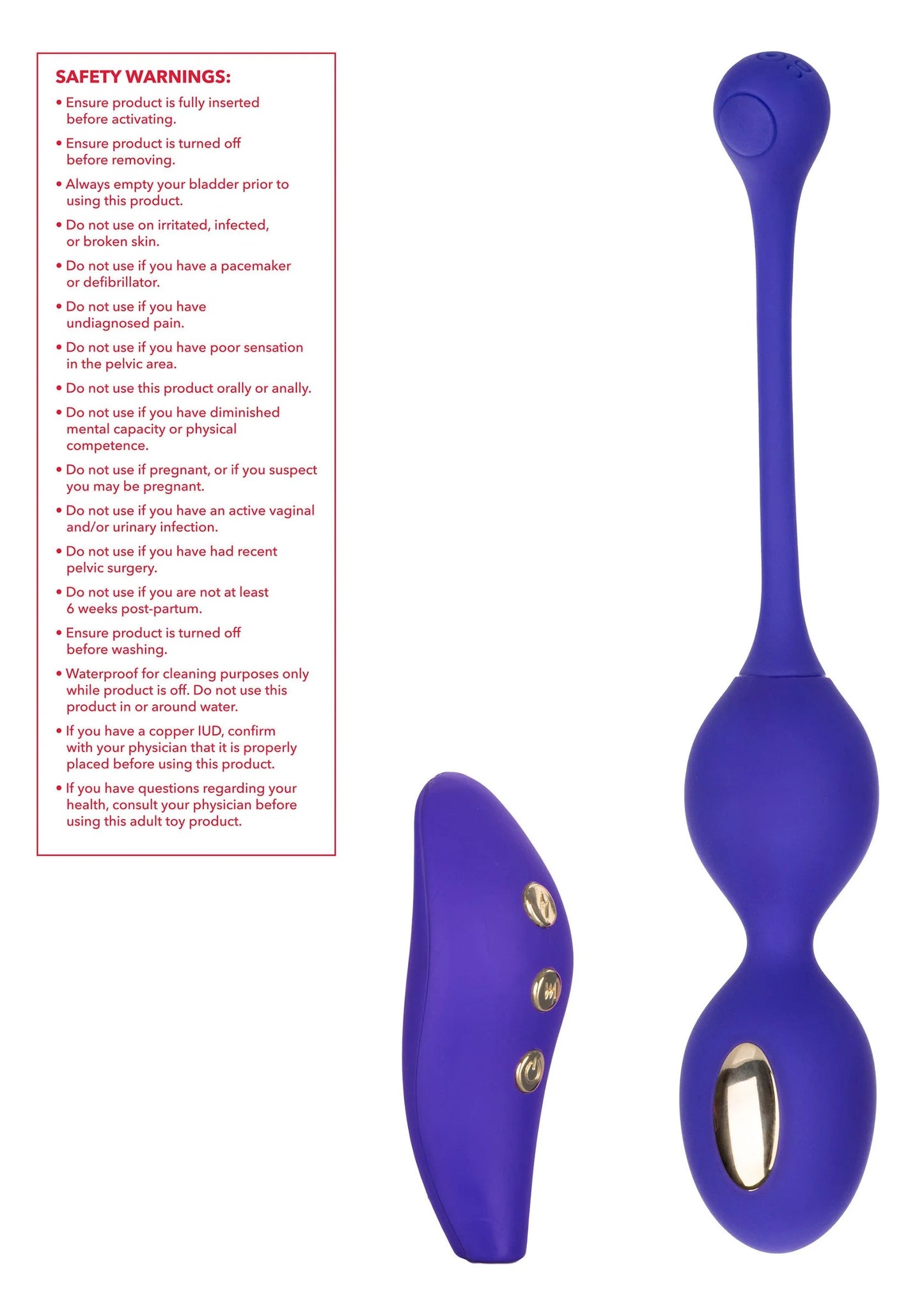 Bestel: Impulse Intimate E - Stimulator Remote Dual Kegel Exerciser by CalExotics - bij Happytoys: de erotische sex webshop | liever Happy dan Easy ⭐⭐⭐⭐⭐