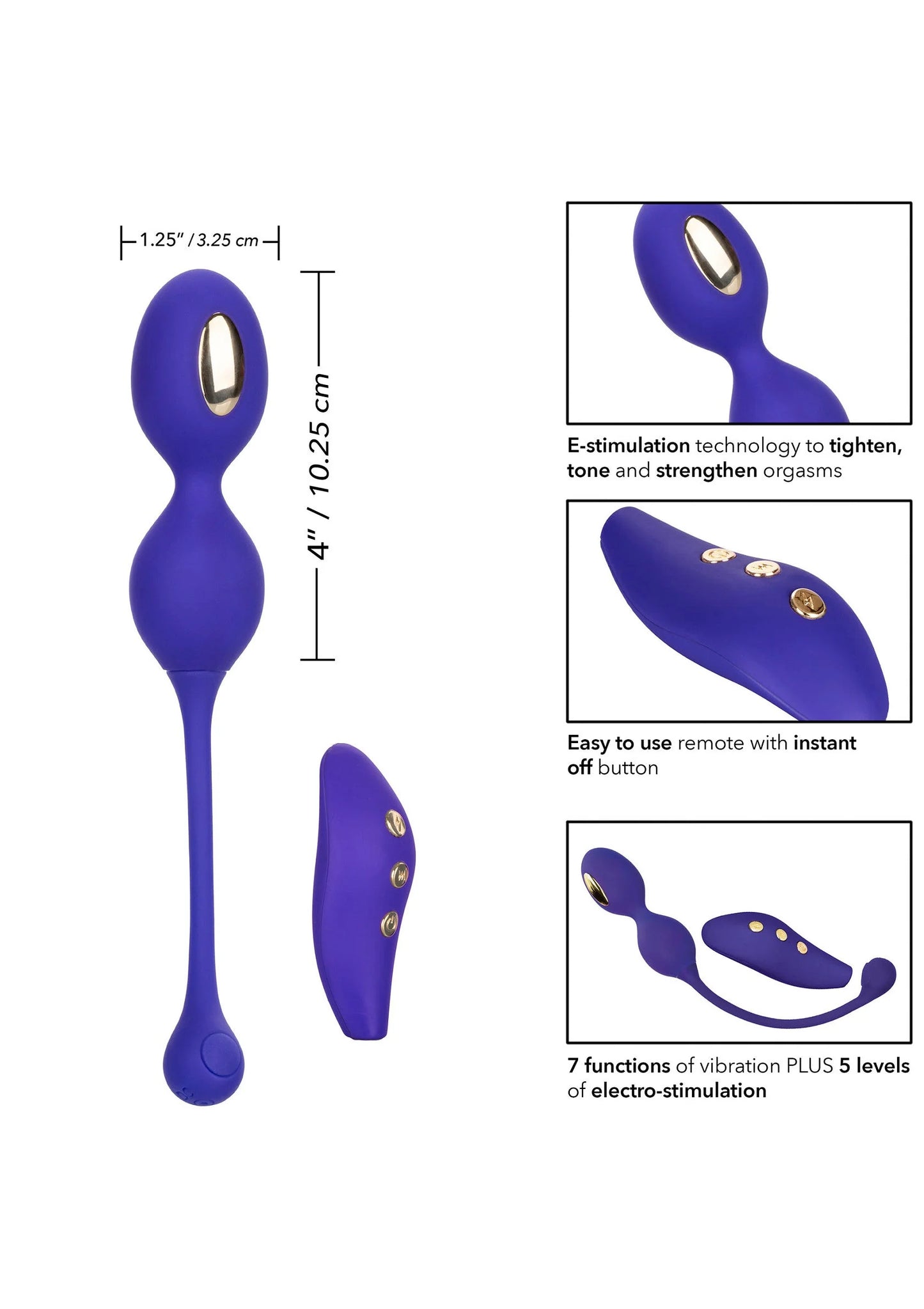 Bestel: Impulse Intimate E - Stimulator Remote Dual Kegel Exerciser by CalExotics - bij Happytoys: de erotische sex webshop | liever Happy dan Easy ⭐⭐⭐⭐⭐
