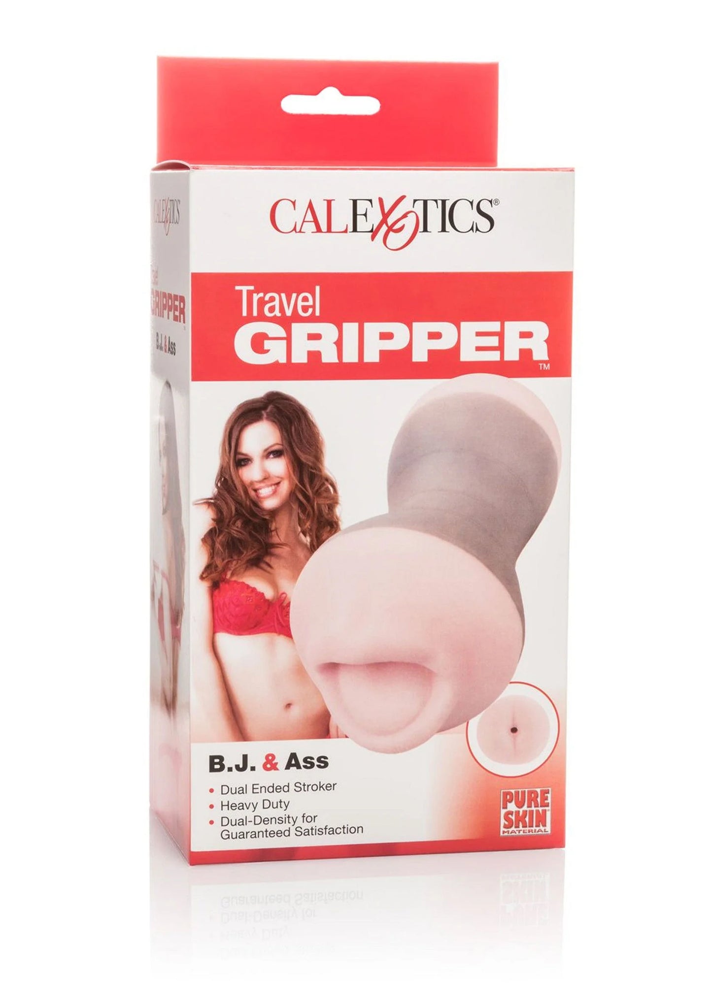 CALEXOTICS Travel Gripper doosverpakking met productbeeld en claims.