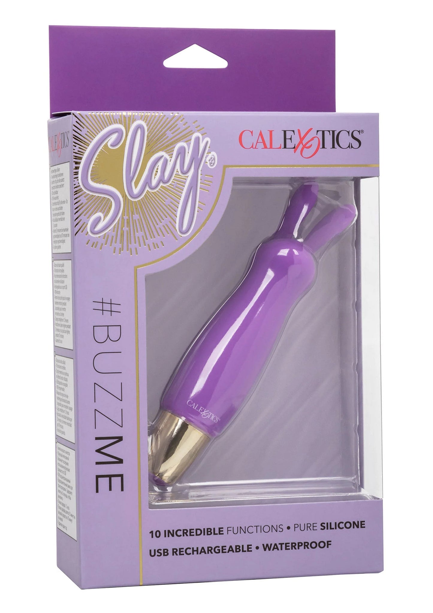 Verpakking met paarse vibrator Slay van CalExotics