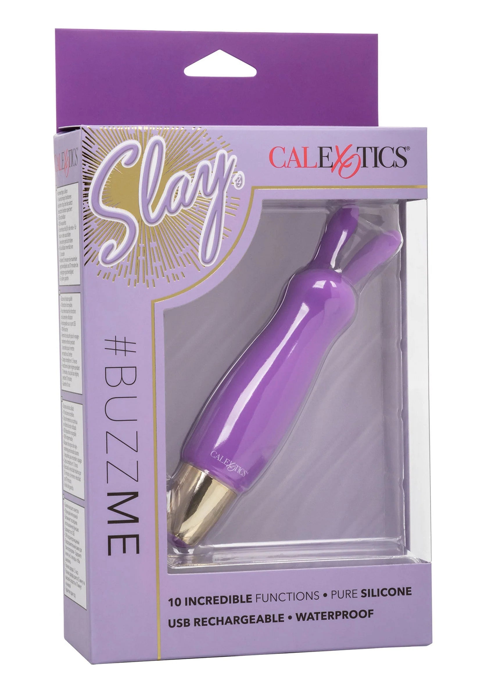Verpakking met paarse vibrator Slay van CalExotics