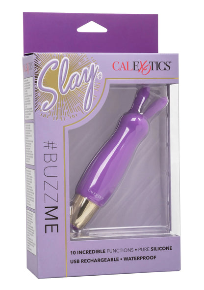 Verpakking met paarse vibrator Slay van CalExotics
