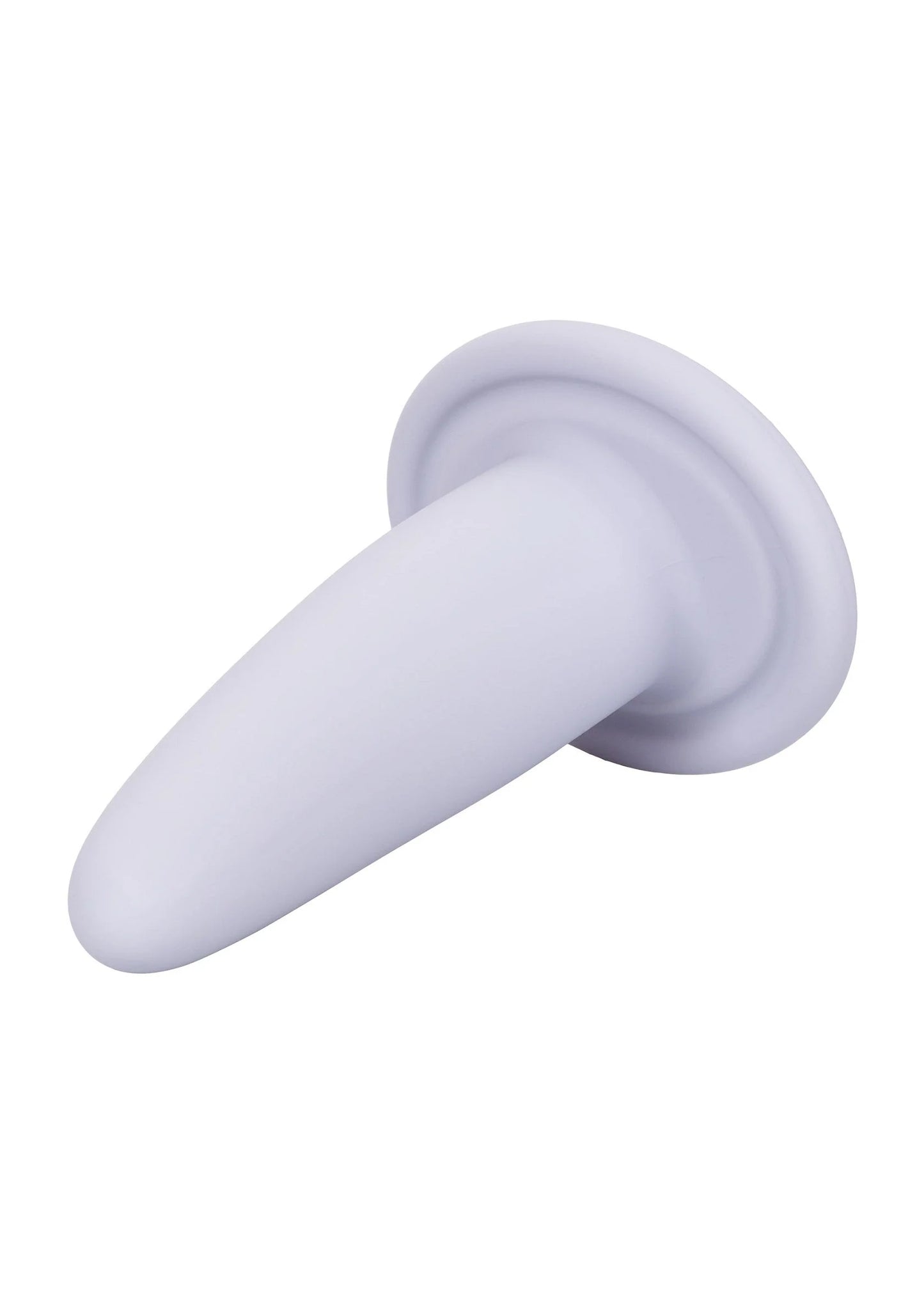 Witte draagbare vaginale dilatator met ronde schijf en taps toelopende steel