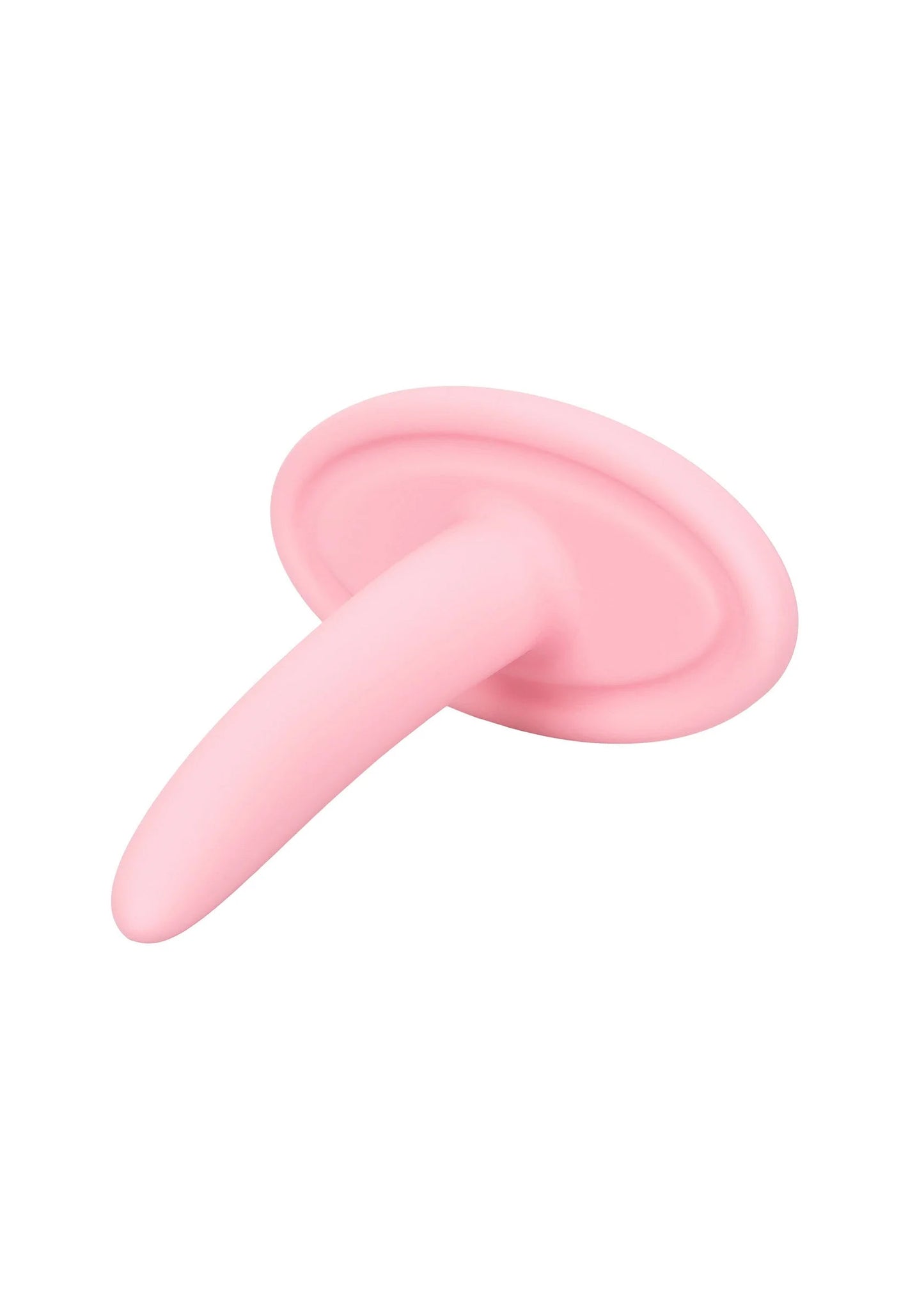 Roze draagbare vaginale dilator, siliconen schijf en kegelvormige tip