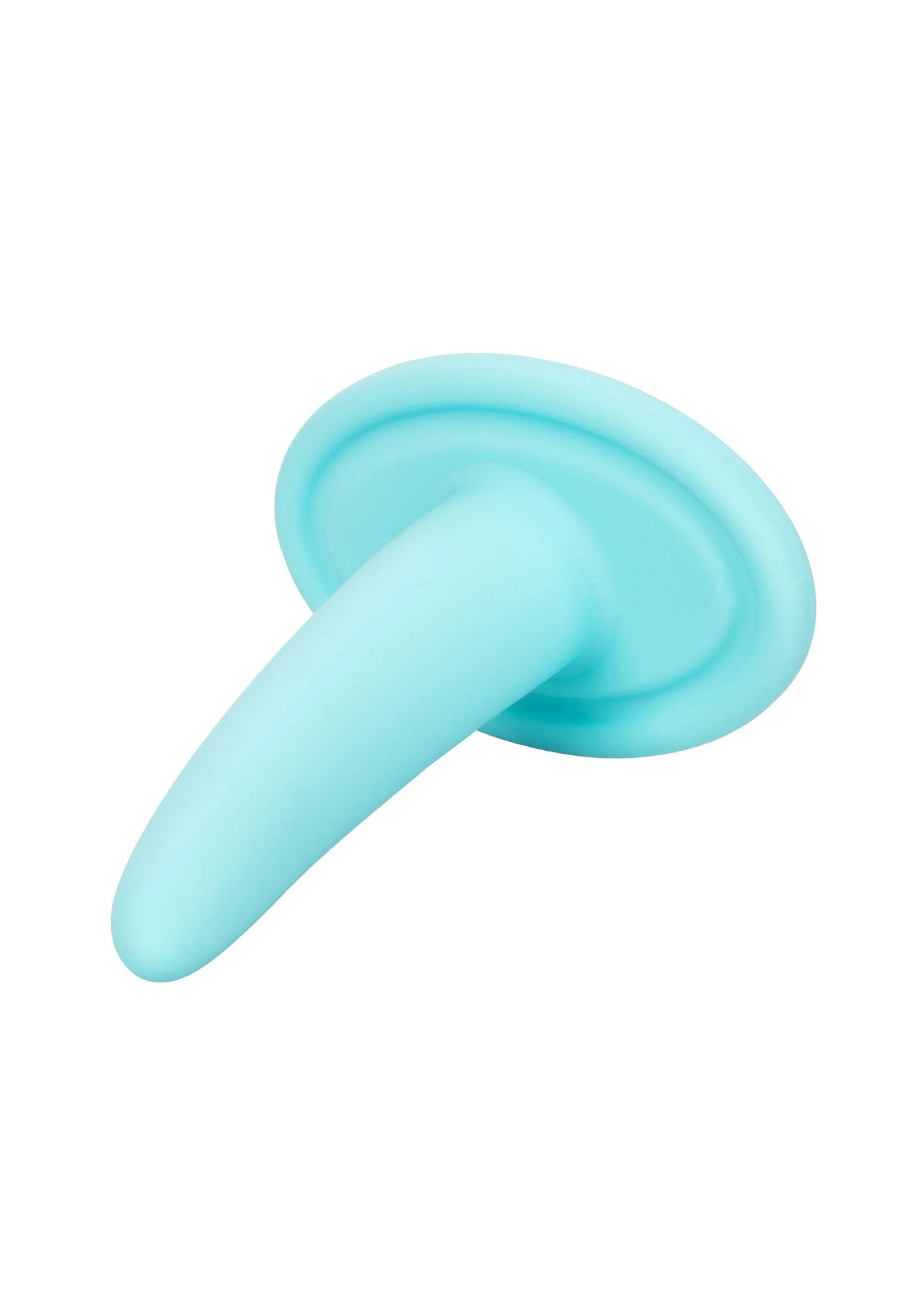 Lichtblauwe draagbare vaginale dilatator met schijfkop en taps toelopende steel