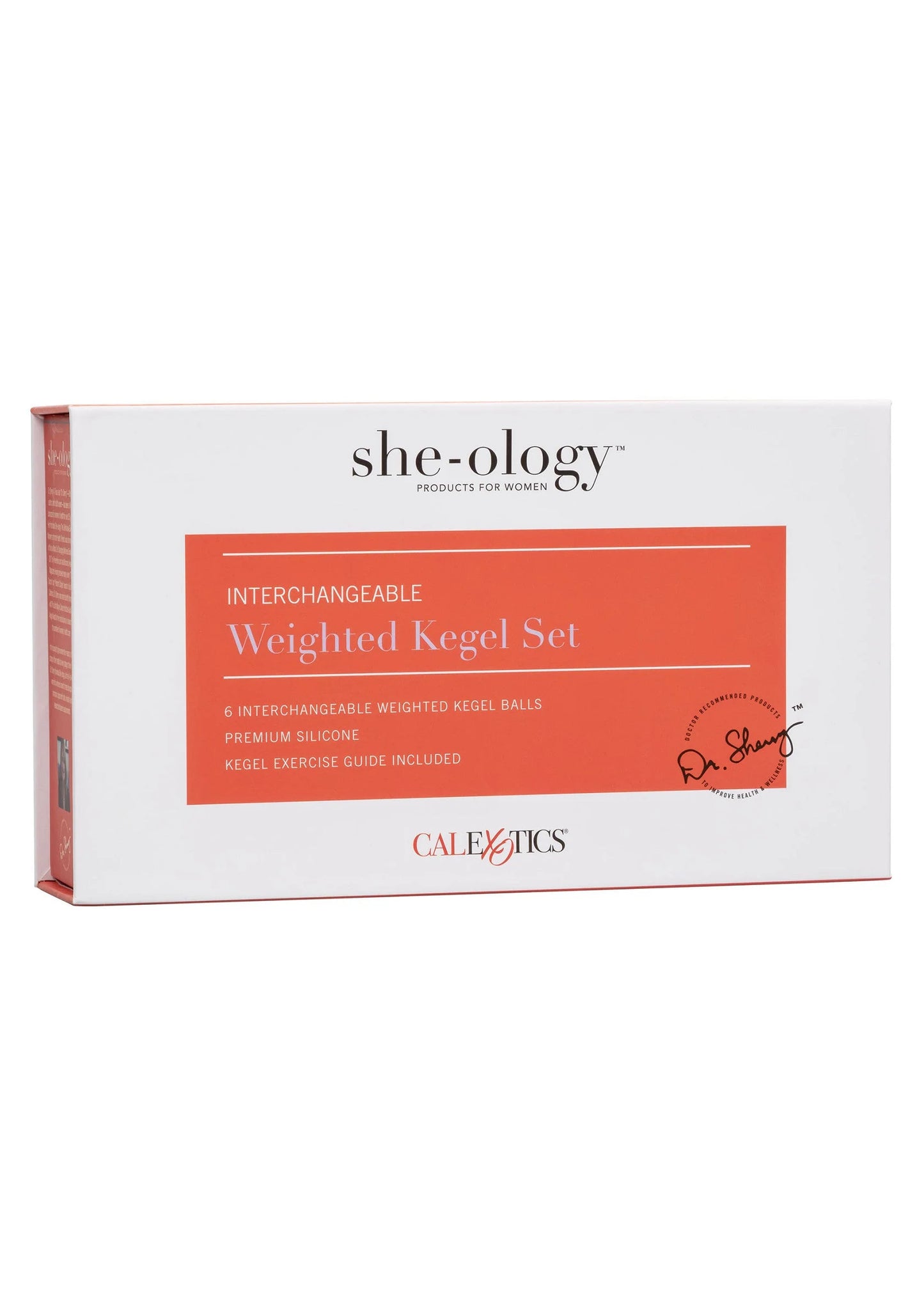 Close-up van de she-ology Weighted Kegel Set verpakking