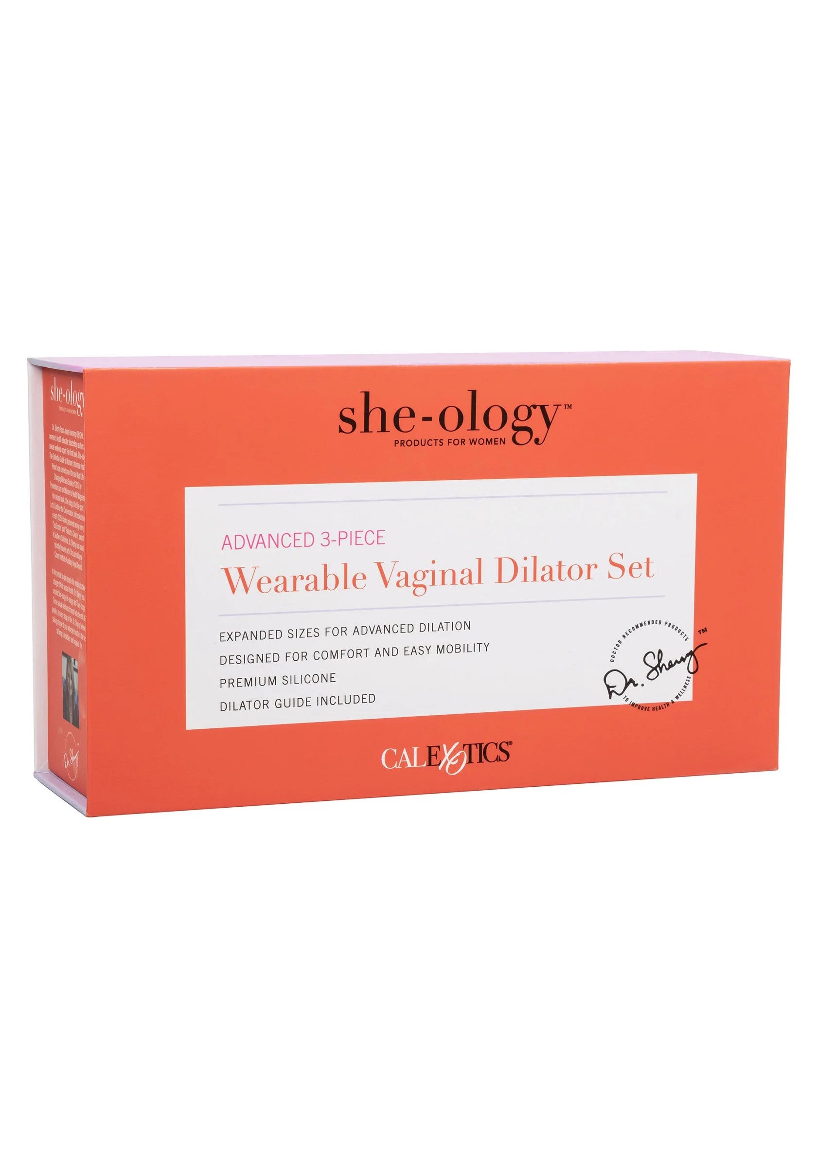 Verpakkingsdoos met She-ology draagbare vaginale dilatator-set