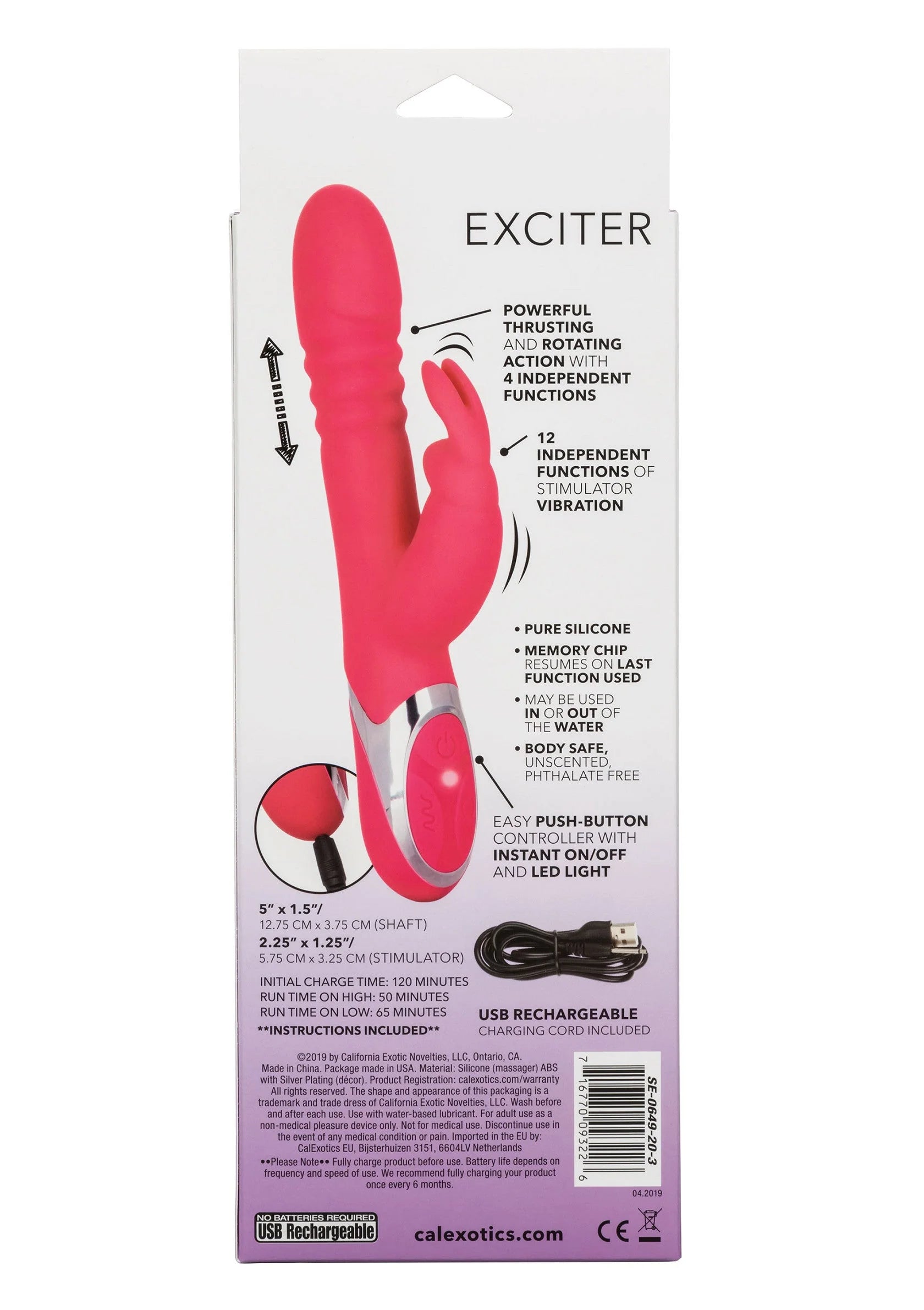 Bestel: Enchanted Exciter Rabbit vibrator by CalExotics - bij Happytoys: de erotische sex webshop | liever Happy dan Easy ⭐⭐⭐⭐⭐