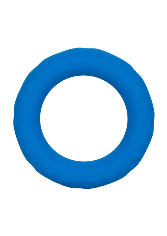 Blauwe zachte cockring van siliconen