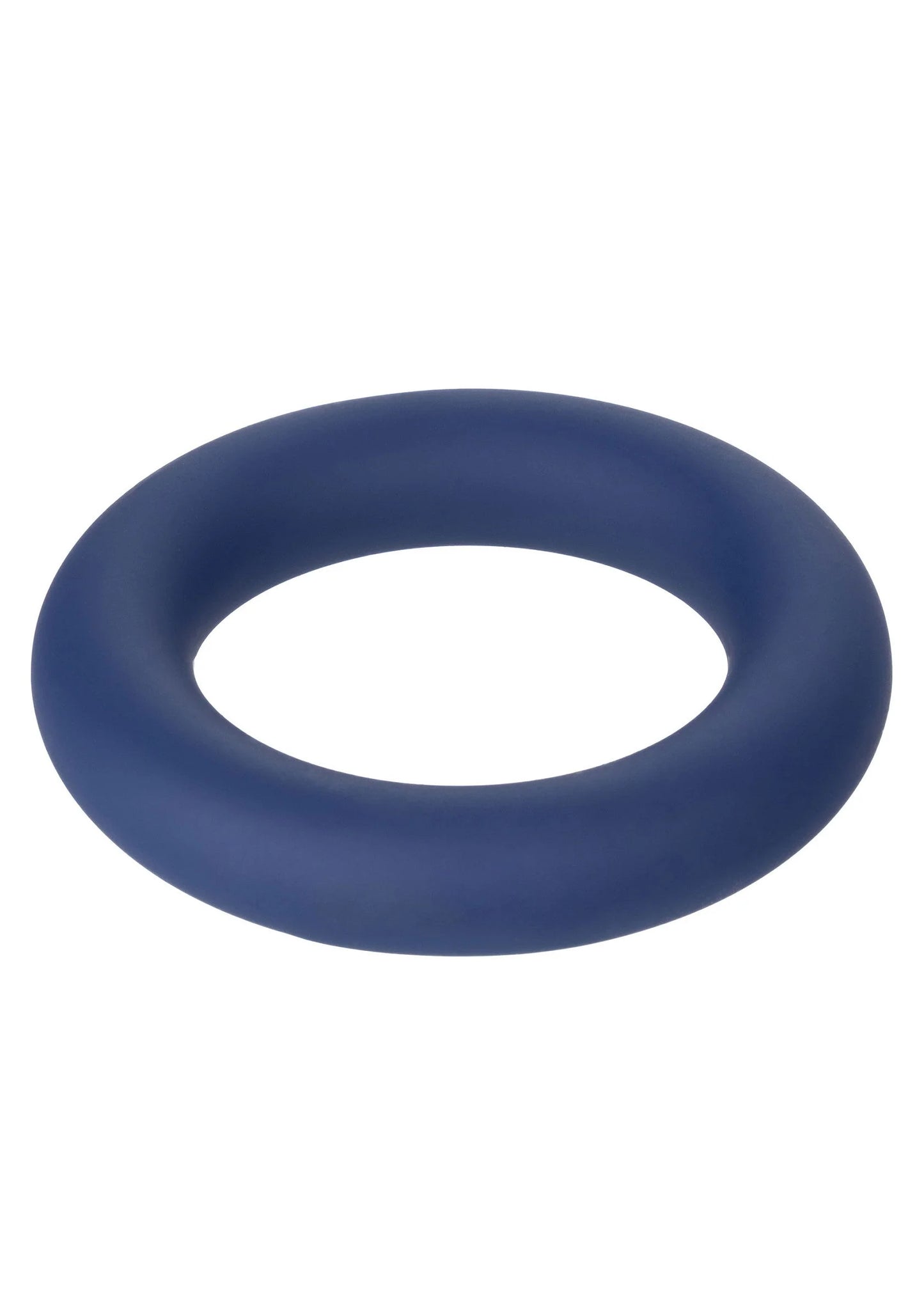 Enkele blauwe siliconen cockring, ronde ovale vorm