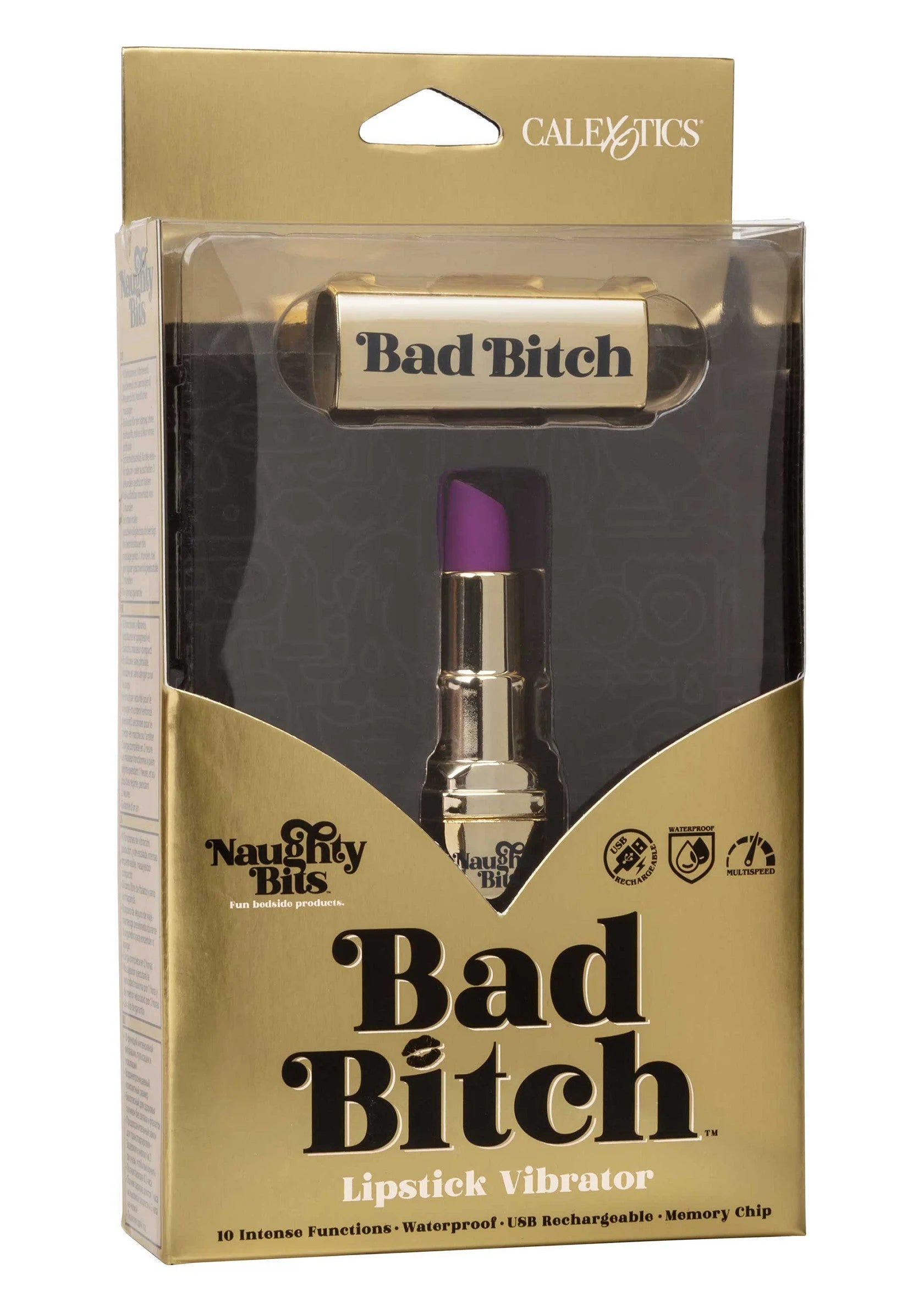 CalExotics Bad Bitch lipstick-vibratorverpakking met paarse punt