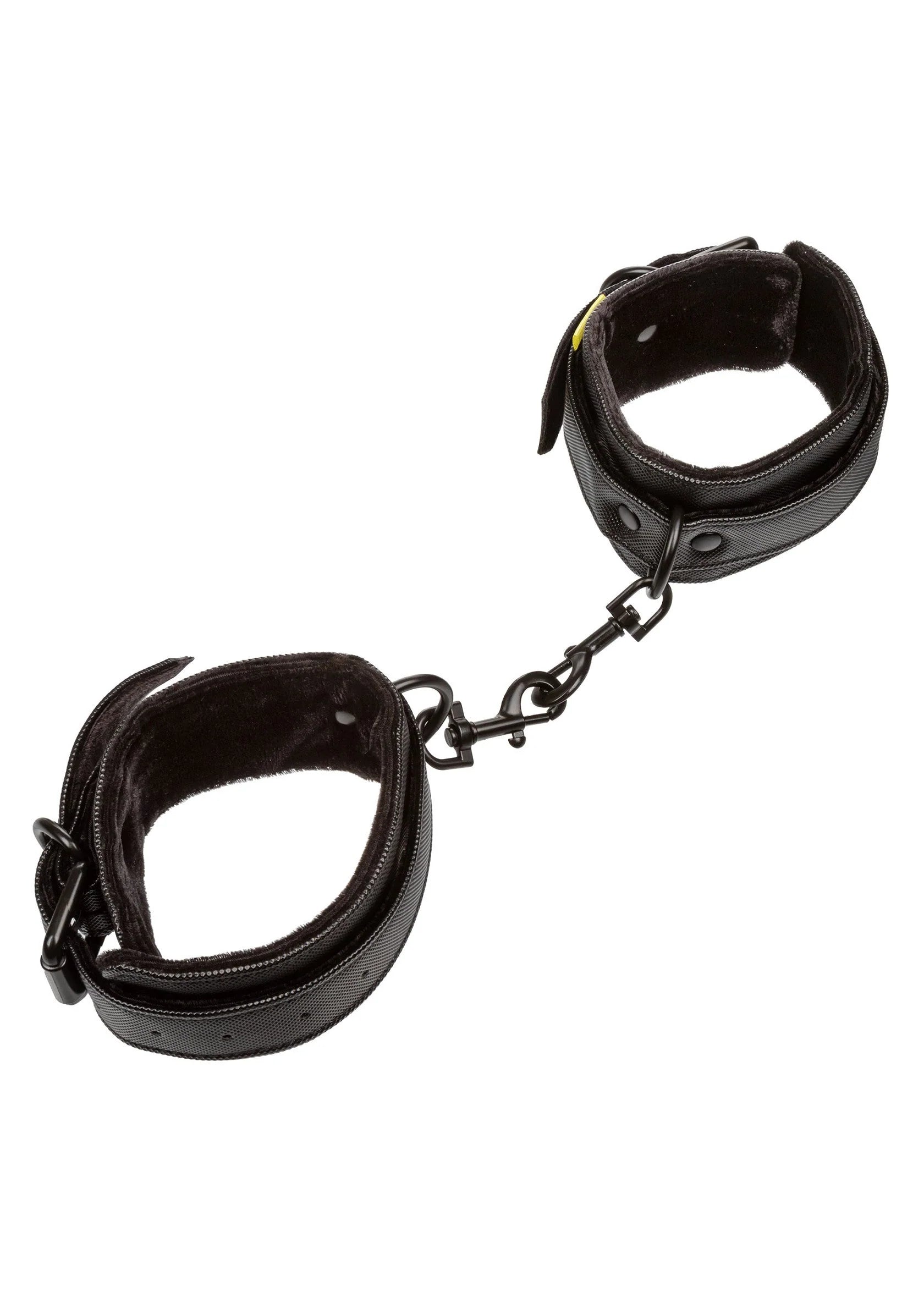 Zwarte enkelboeien met ketting en gespsluiting
