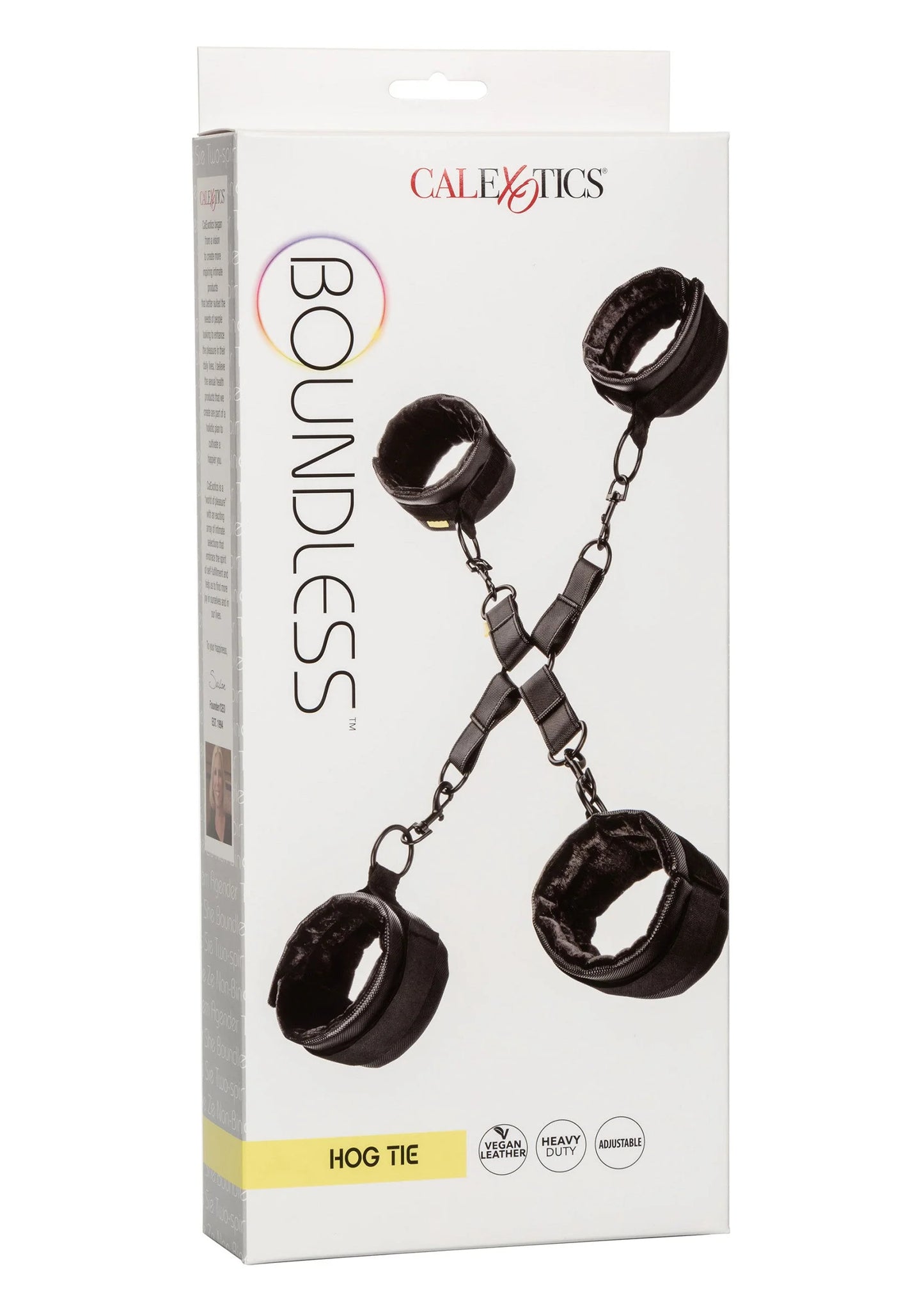 Verpakking van CalExotics Boundless hog tie met kettingboeien en vier manchetboeien