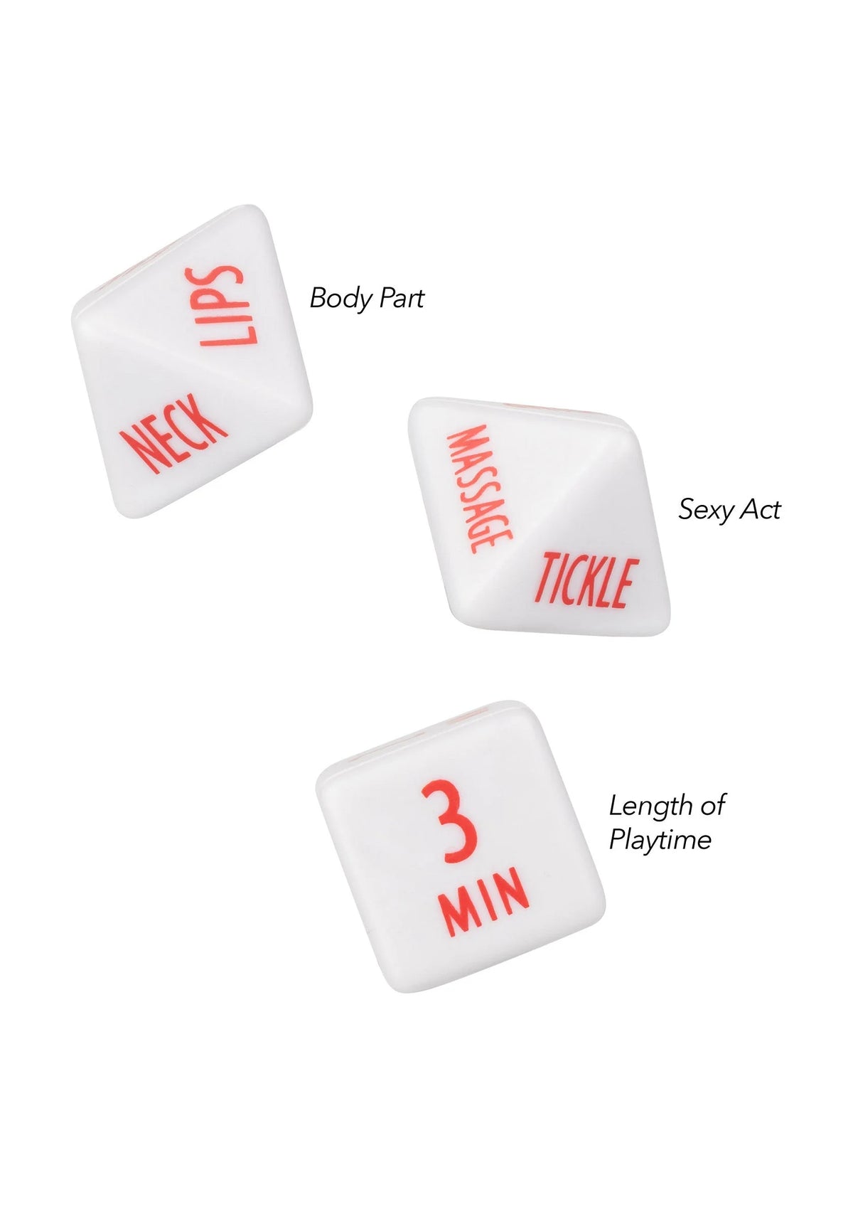 Bestel: Tempt & Tease Dice (EN) by CalExotics - bij Happytoys: de erotische sex webshop | liever Happy dan Easy ⭐⭐⭐⭐⭐