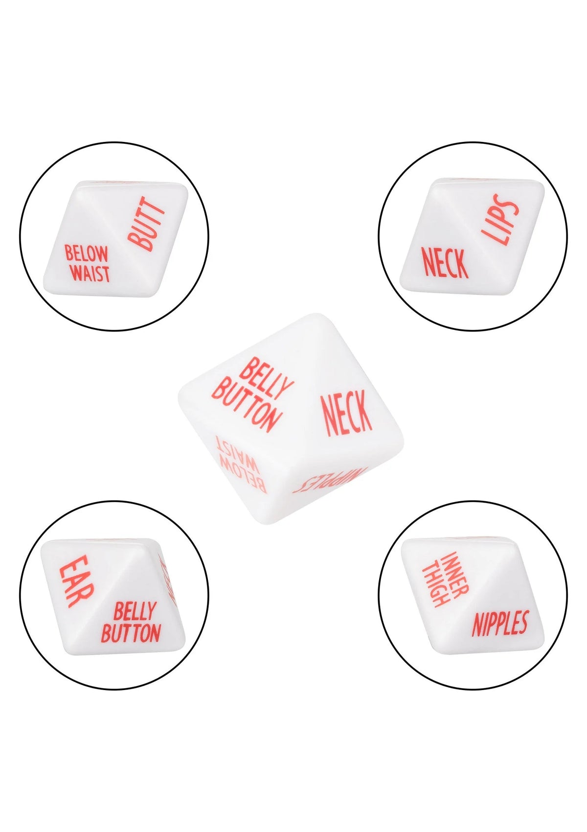 Bestel: Tempt & Tease Dice (EN) by CalExotics - bij Happytoys: de erotische sex webshop | liever Happy dan Easy ⭐⭐⭐⭐⭐