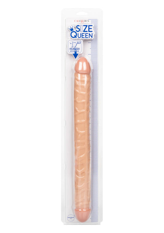 Size Queen Double Dong Brown 17 inches by CalExotics