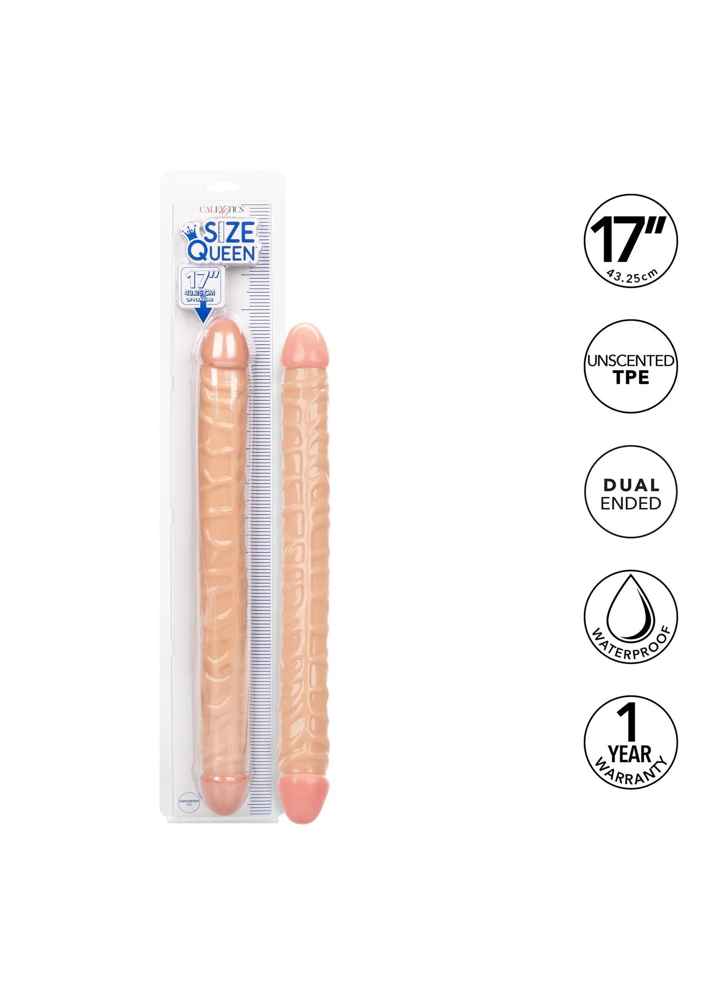Size Queen Double Dong 17 inch by CalExotics