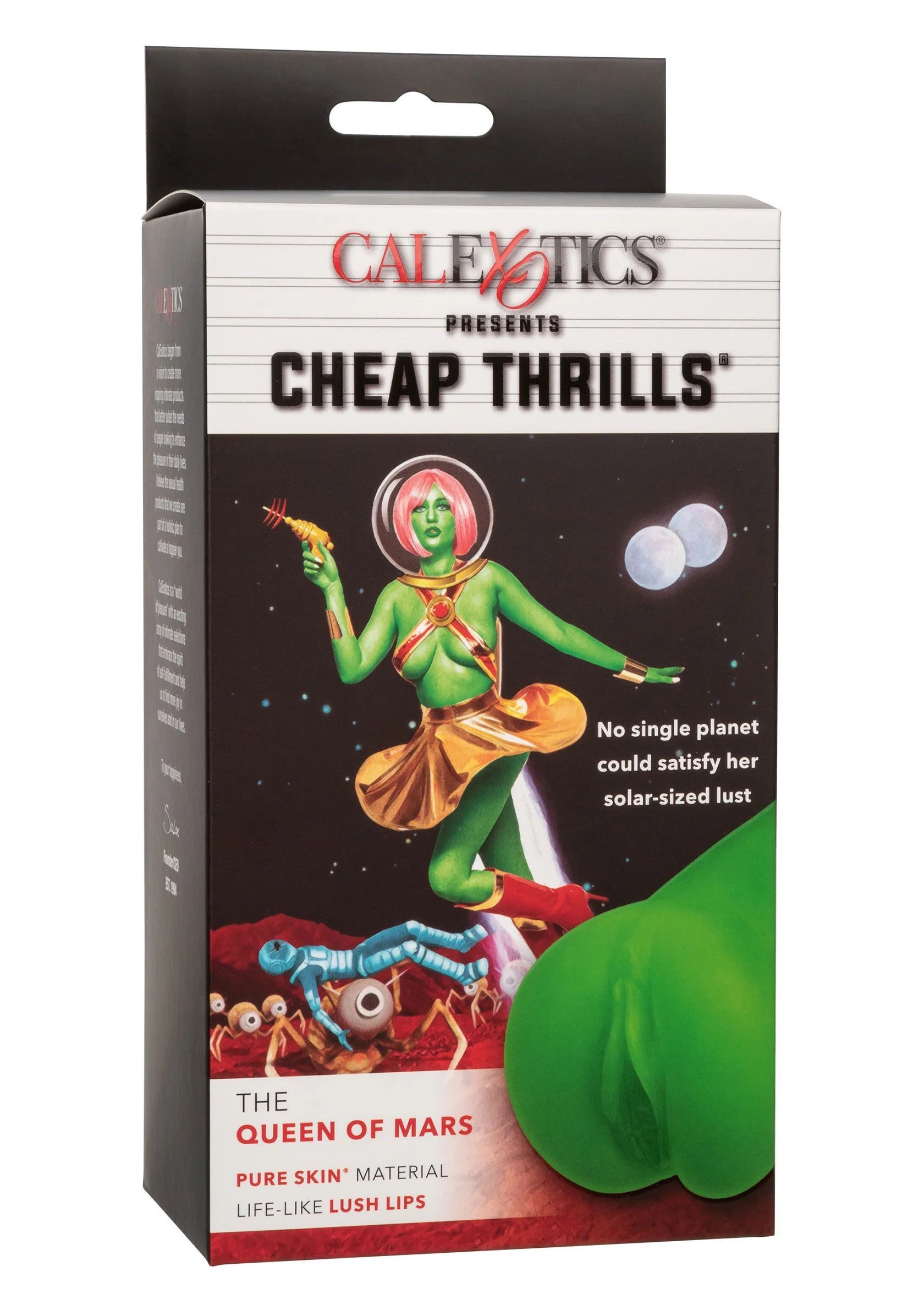 Verpakking van CalExotics Cheap Thrills stoker-masturbator “The Queen of Mars”.