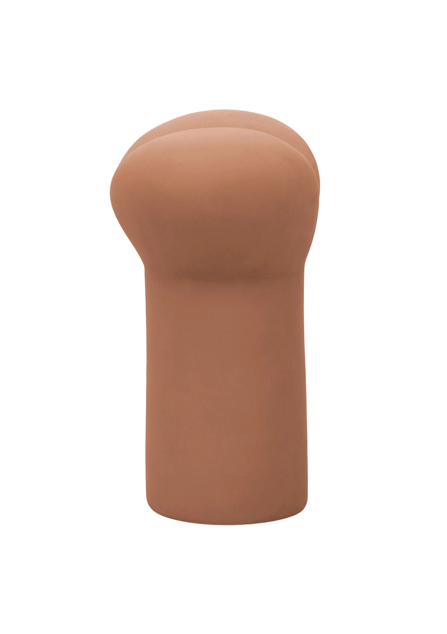 Masturbator met afgeronde kop en open uiteinde, glad oppervlak, beige