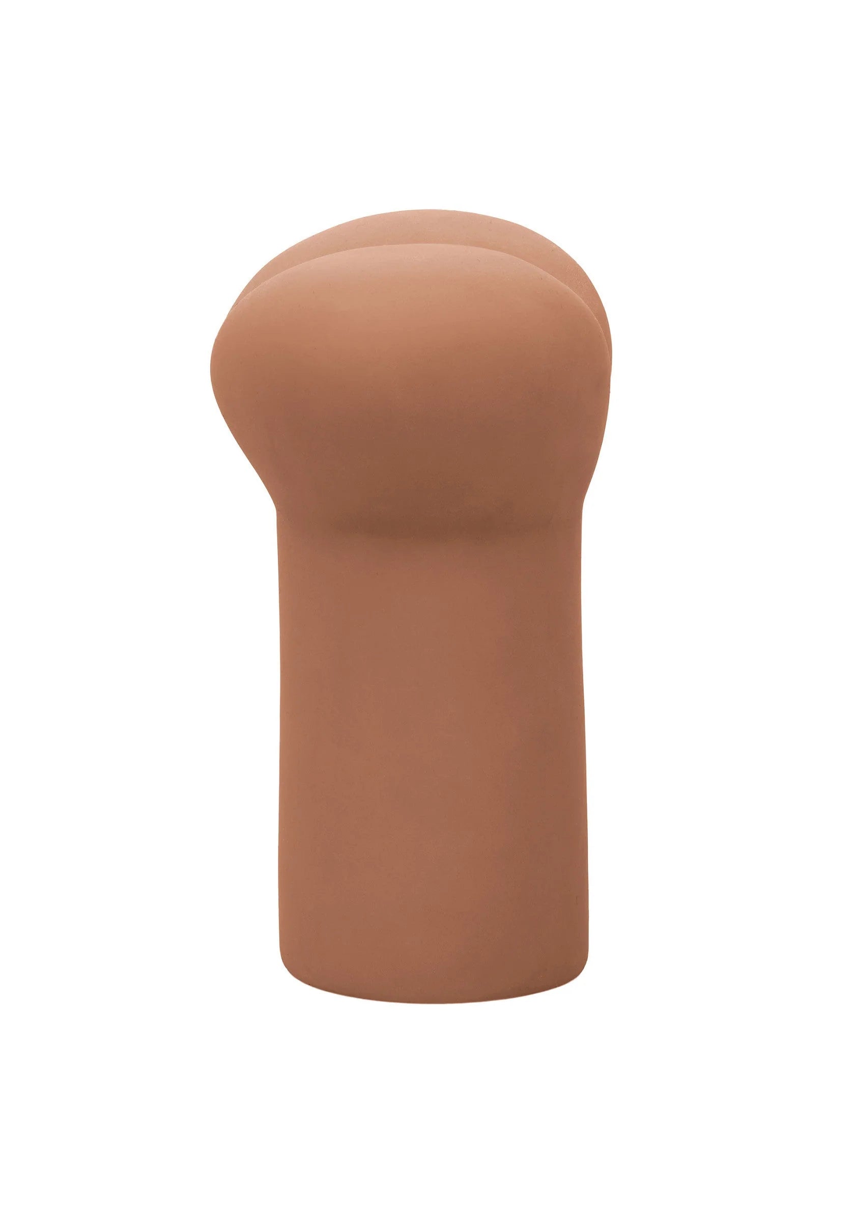 Masturbator met afgeronde kop en open uiteinde, glad oppervlak, beige
