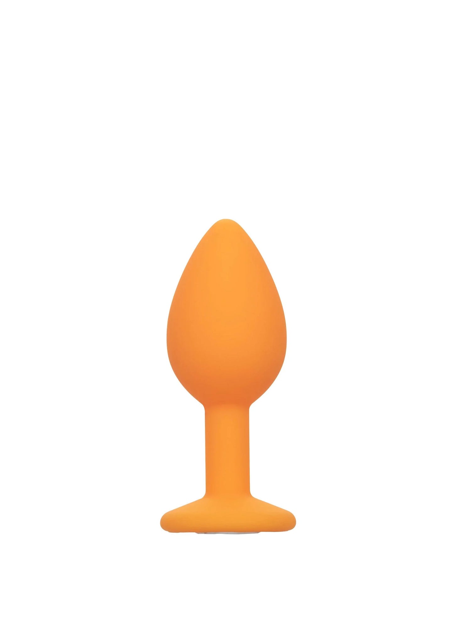 Oranje anale plug met druppelvormige punt en brede basis