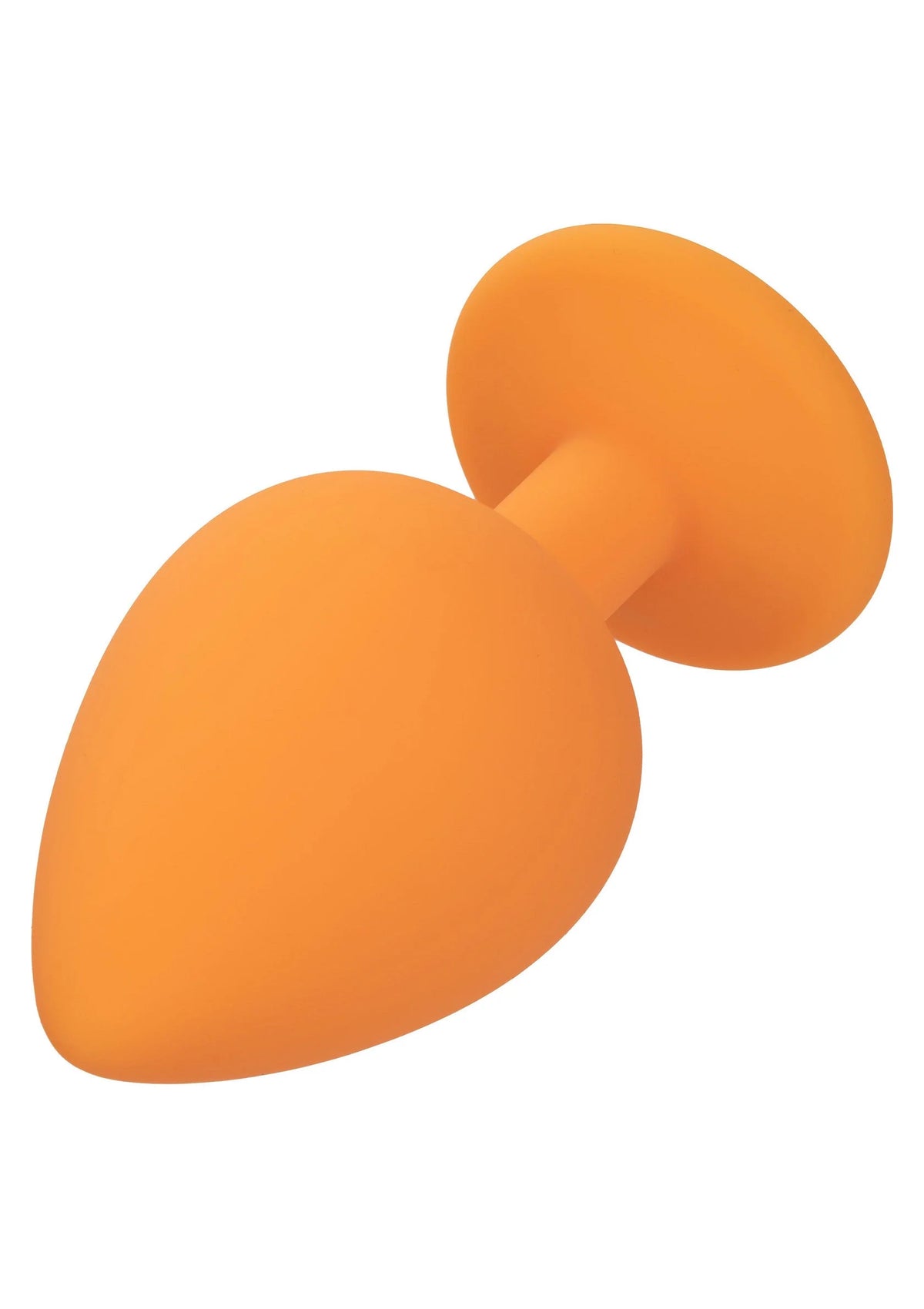 Oranje anale plugs met druppelvormige uiteinden, dicht bij elkaar