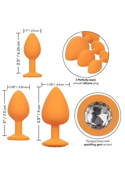 Cheeky Gems 3 pcs by CalExotics - Happytoys Sexshop: Toys for Feeling Happy & Easy 😊 - Discreet geleverd