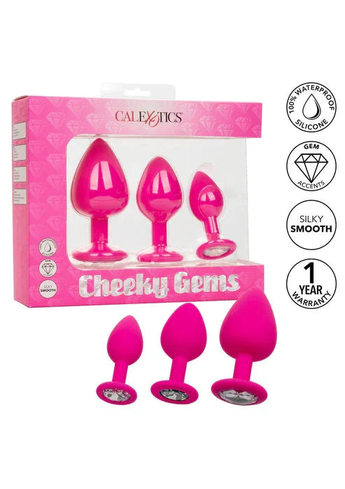 Cheeky Gems 3 pcs by CalExotics - Happytoys Sexshop: Toys for Feeling Happy & Easy 😊 - Discreet geleverd