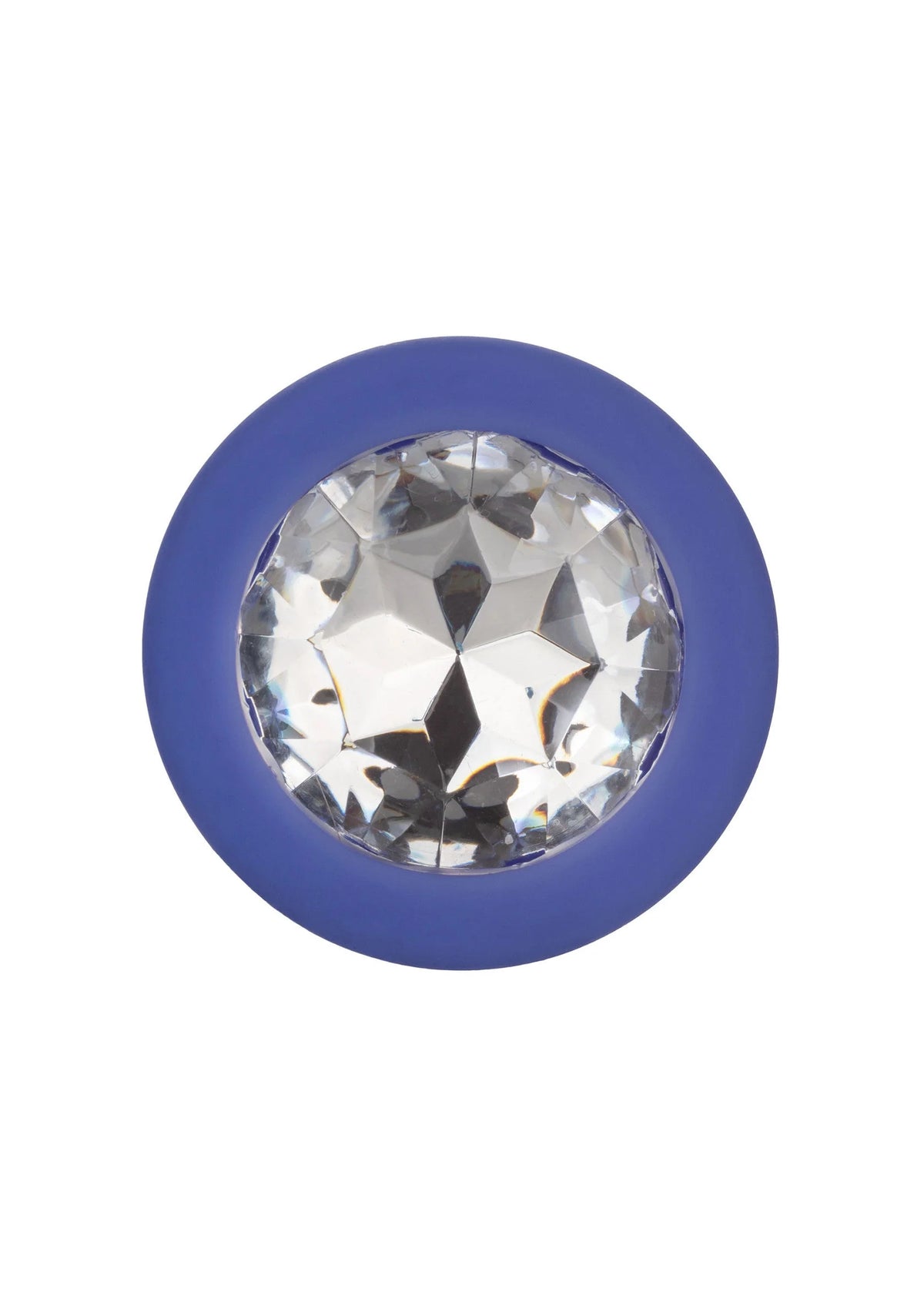 Sierplug met ronde diamantlook op paarse basis