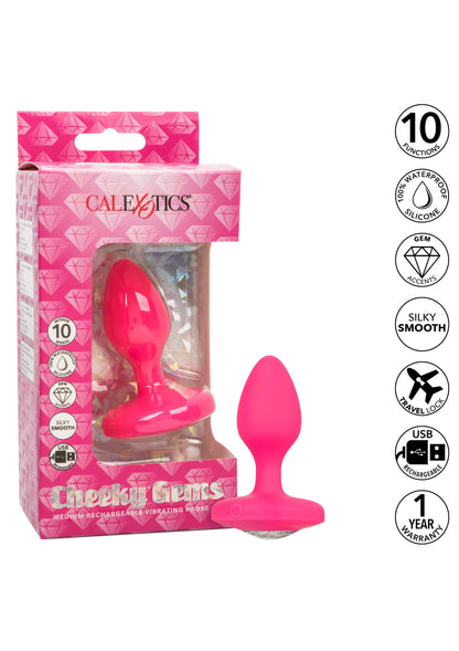 Roze CalExotics vibrerende anale probe set met keurmerken en USB-certificeringen